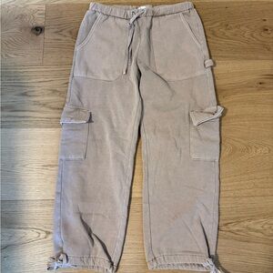 ROXY Double Up Cargo Jogger Sweatpants XS- Taupe
